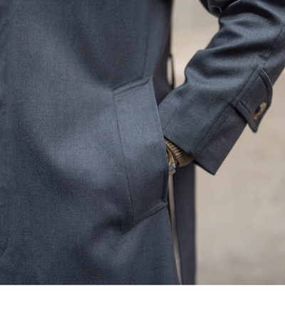 Abrigo Trench de Lana Sencillo Elegancia Atemporal - Image 26