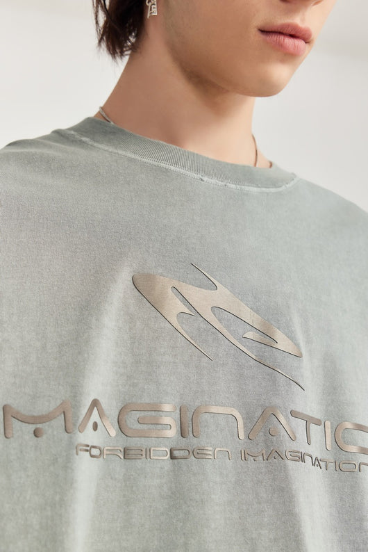 Camiseta Holgada Lavada Efecto Brillante para Hombre - Image 9