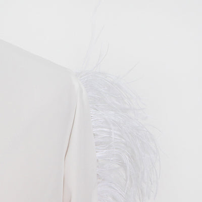 Camisa de Manga Larga con Panel de Plumas de Avestruz - Image 19