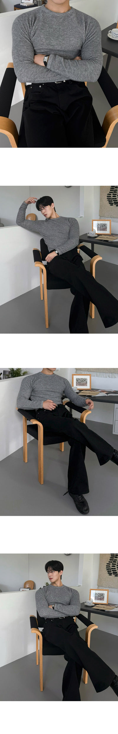 Camiseta Manga Larga Cuello Redondo Ajustada - Base Layer Otoño Hombre - Image 10