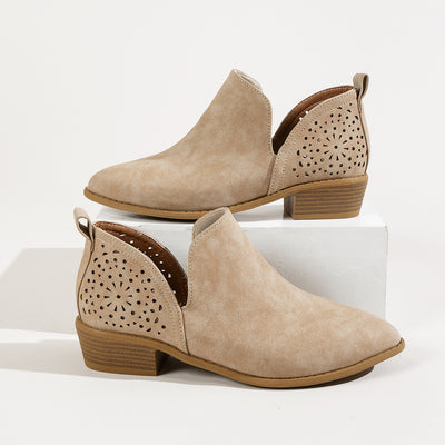 Botas Retro de Malla con Tacón Cuadrado para Mujer - Botines Cómodos Tipo Slip-On - Image 9