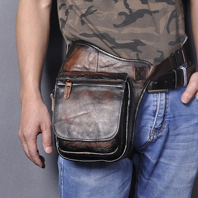 Bolso Mensajero Retro de Cuero Genuino para Hombre - Image 12