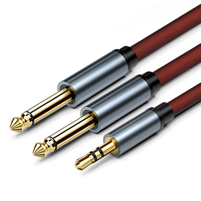 Cable de Audio 3.5mm a Doble 6.35mm para Mezcladora y Amplificador - Image 7