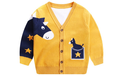 Suéter Infantil Escote V Diseño Cartoon para Otoño - Image 14