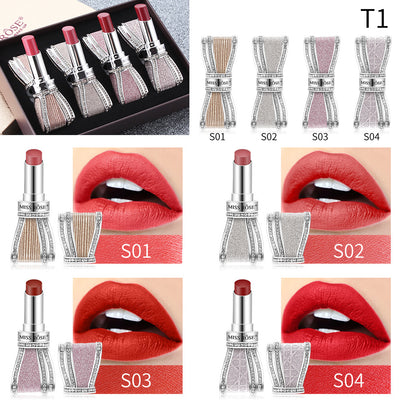 Set de 4 Labiales Bowknot Colores Vibrantes y Dulces - Image 2