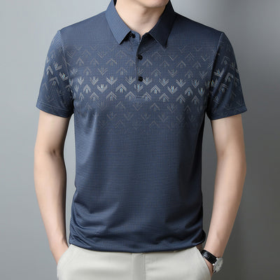 Polo Ejecutivo Ice Silk Manga Corta para Hombre - Secado Rápido y Estilo Business Casual