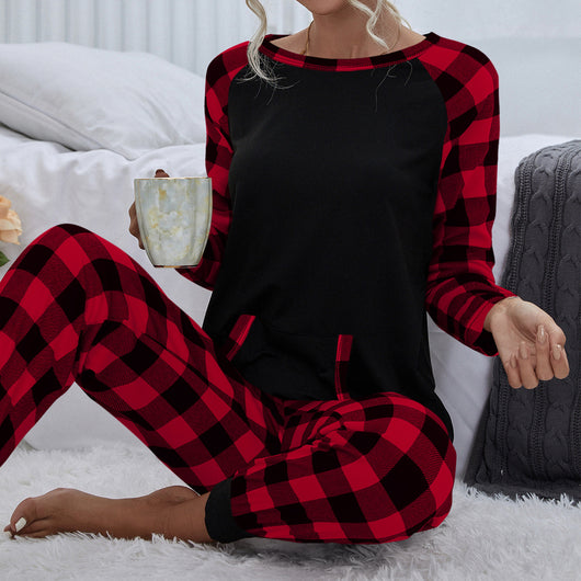 Conjunto de Casa Cuadros para Mujer - Pijama Holgado Cómodo - Image 3