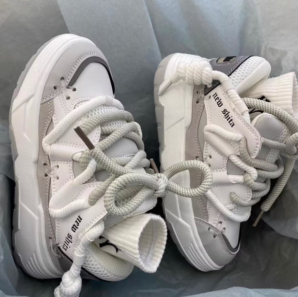 Tenis Retro Gruesos con Plataforma Elevadora para Parejas