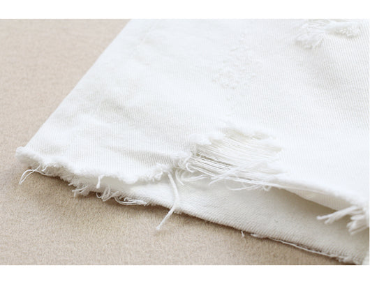 Falda Vaquera Blanca Rotos para Mujer - Primavera y Verano - Image 7