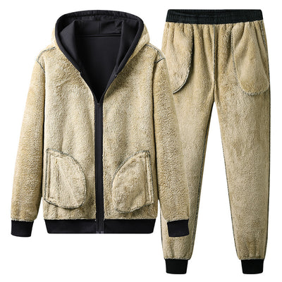 Conjunto de Sudadera Gruesa de Terciopelo para Hombre Talla Grande - Image 26