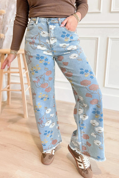 Jeans Sueltos Estampados con Corte Irregular para Mujer - Image 10