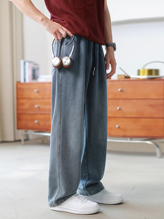 Pantalones Vaqueros Holgados de Pierna Ancha para Hombre - Image 9