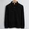 Polo Térmico de Algodón Elástico Forrado en Fleece para Hombre