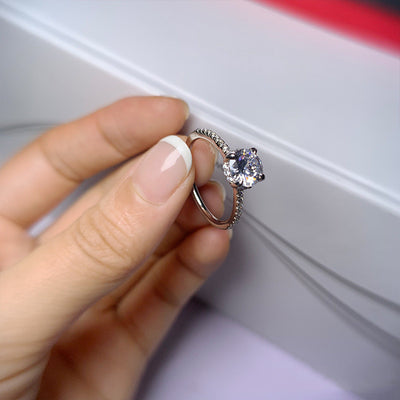 Anillo de Plata 925 con Zircón Redondo para Mujer - Image 13