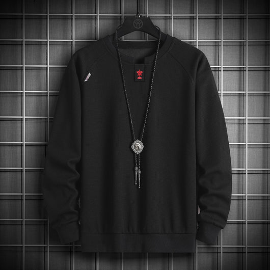 Sudadera Cuello Redondo con Parche Bordado de Cinco Estrellas - Image 3