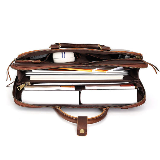 Bolso Mensajero de Cuero Genuino para Hombre - Maletín Ejecutivo Premium - Image 4