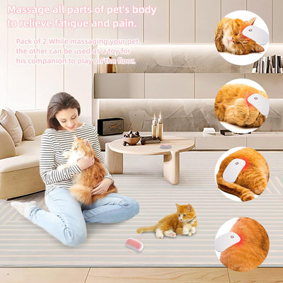 Cepillo Masajeador Eléctrico Portátil para Gatos y Perros - Rosa - Image 15