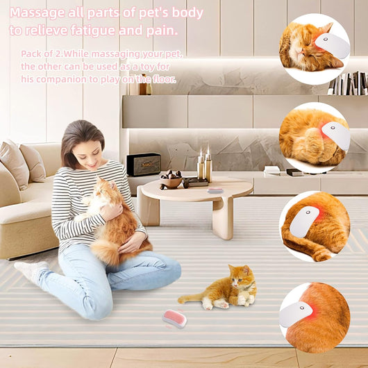 Cepillo Masajeador Eléctrico Portátil para Gatos y Perros - Rosa - Image 15