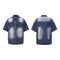 Conjunto Denim Lavado: Camisa y Capris de Diseño Premium