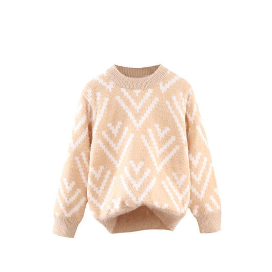 Suéter Pullover de Lana de Visón para Niños Grandes - Image 4