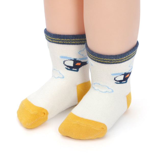 Calcetines Infantiles con Diseño Jacquard Antideslizantes y Transpirables