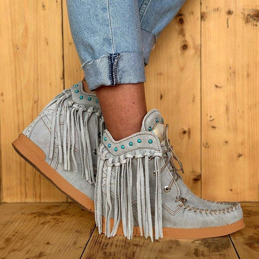 Botas Cortas de Moda con Borlas - Image 14