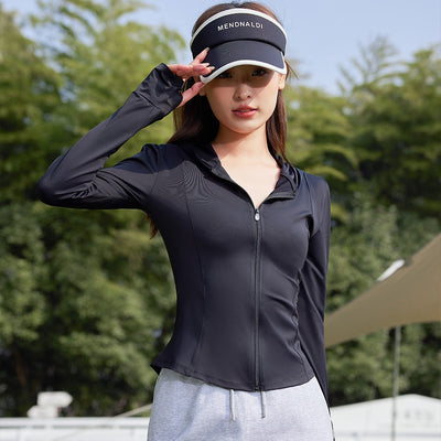 Chaqueta Yoga Ajustada UPF50 Protección Solar para Mujeres - Image 8