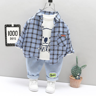 Traje de Tres Piezas Infantil a Cuadros - Casual y Elegante - Image 11