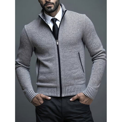 Suéter Cardigan con Cuello Alzado para Hombre - Image 3