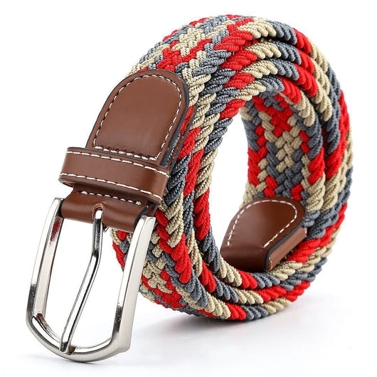 Cinturón de Cuero Tejido Elástico para Hombre - Image 17
