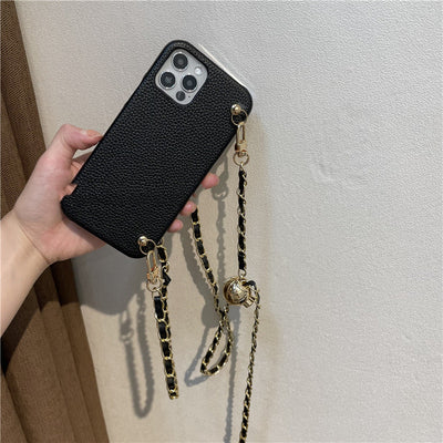 Funda para Celular con Patrón de Lichi Dorado y Respaldo Oblicuo - Image 10