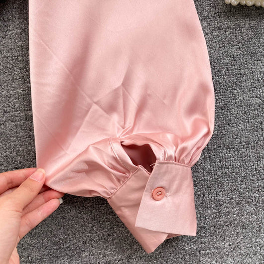 Top Crop Satinado Ajustado Estilo Cocción Ligera para Mujer - Image 22