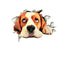 Pegatina 3D Perro Cartoon Divertido para Auto - Diseño Creativo y Personalidad