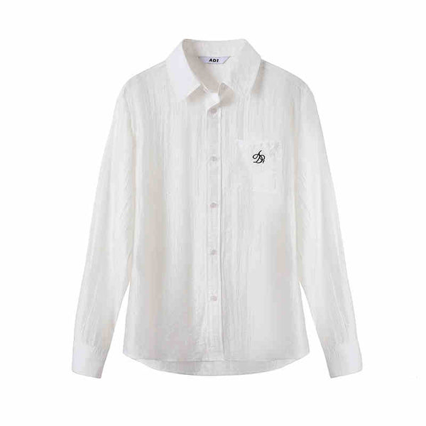 Camisa Ligera Transparente de Solapa para Mujer - Abrigo Versátil de Manga Larga