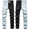 Jeans Stretch Bicolor con Costuras de Diseño para Hombre