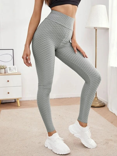 Pantalones Yoga Cintura Alta Ajustados con Tecnología Jacquard - Image 18
