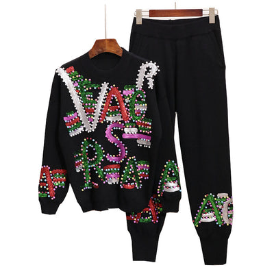 Conjunto de Punto Casual para Mujer: Suéter Manga Larga y Pantalón - Image 9