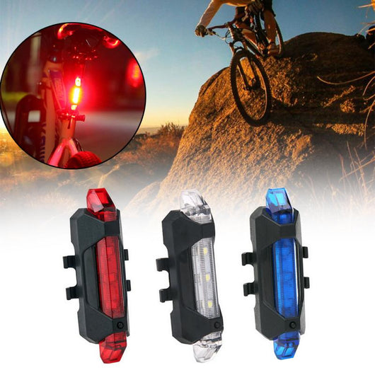 Kit de Luces LED para Bicicleta USB Recargables - Delantera y Trasera