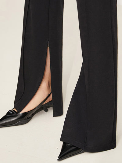 Pantalones Casuales de Cintura Alta con Abertura Lateral - Image 3