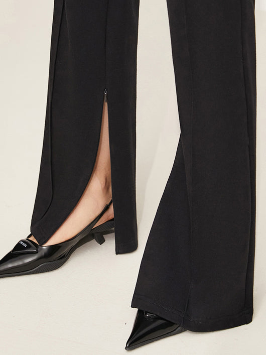 Pantalones Casuales de Cintura Alta con Abertura Lateral - Image 3