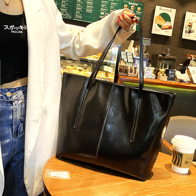 Bolso Tote de Cuero Encerado para Mujer - Bolsa de Hombro Elegante y Versátil - Image 7