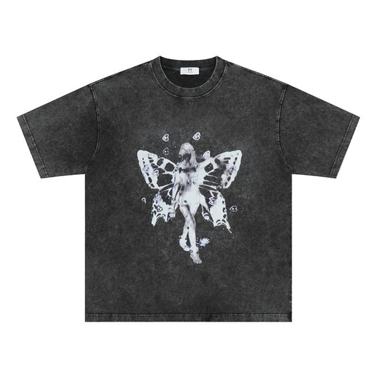Camiseta Retro Vintage Estampada Holgada Unisex - Image 9