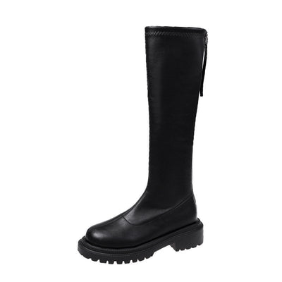 Botas Altas Estilo Coreano de Terciopelo con Plataforma Elevada - Image 12