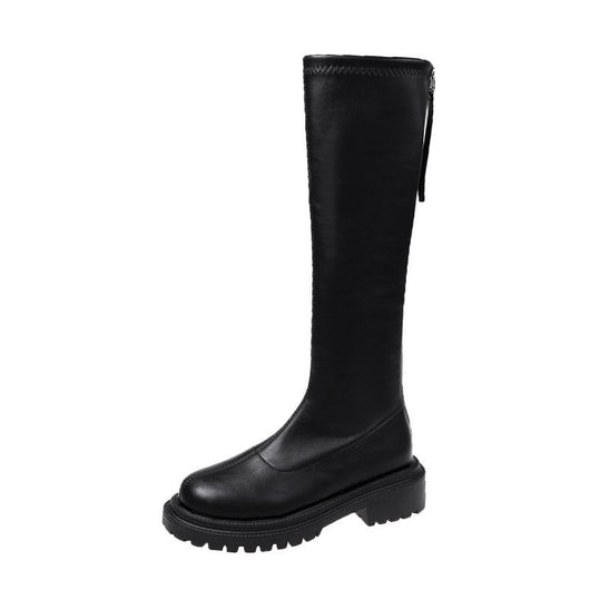 Botas Altas Estilo Coreano de Terciopelo con Plataforma Elevada - Image 12
