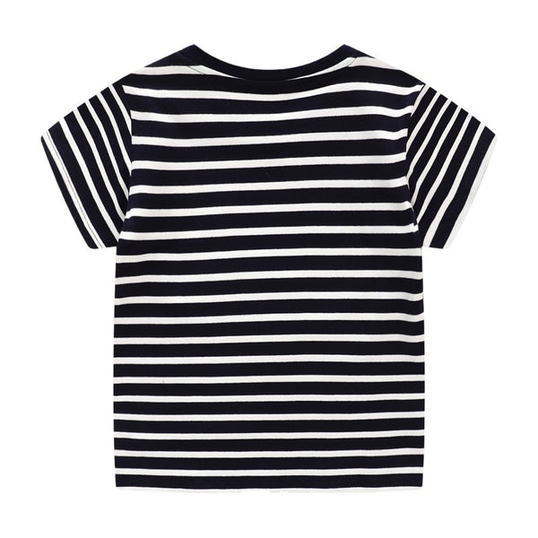 Camiseta Infantil de Algodón con Diseño de Dibujos Animados