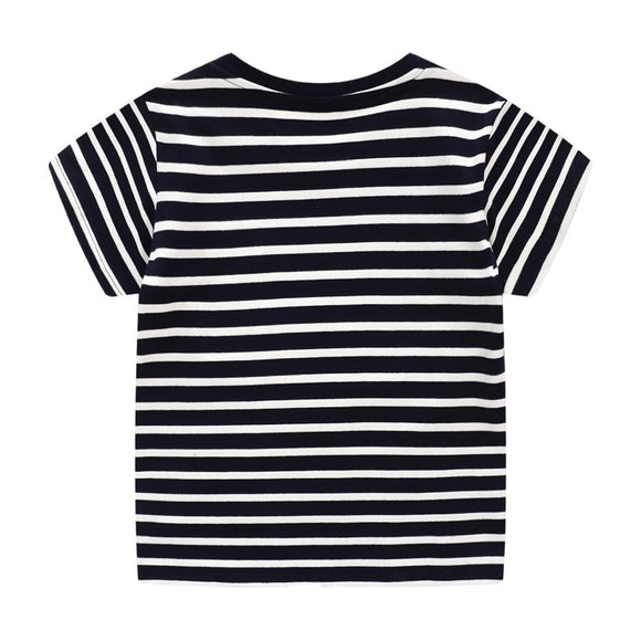 Camiseta Infantil de Algodón con Diseño de Dibujos Animados