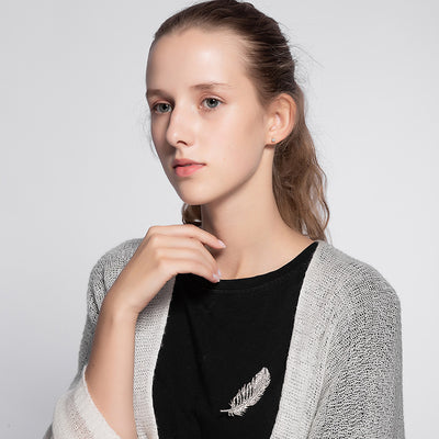 Broche de Pluma Diamantado Estilo Coreano - Accesorio Premium para Traje - Image 2