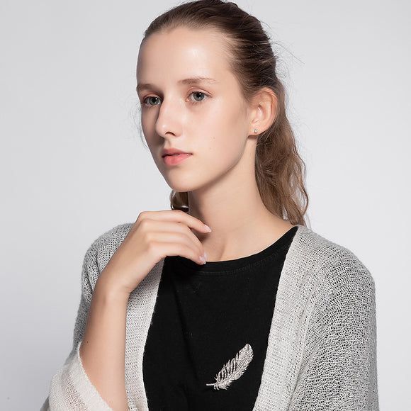 Broche de Pluma Diamantado Estilo Coreano - Accesorio Premium para Traje