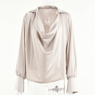 Blusa Suelta para Mujer con Escote Asimétrico Elegante - Image 10