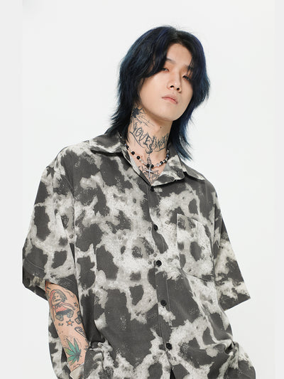 Camisa Retro Estilo Hong Kong Hombre - Manga Corta Suelta Estampada para Verano - Image 11